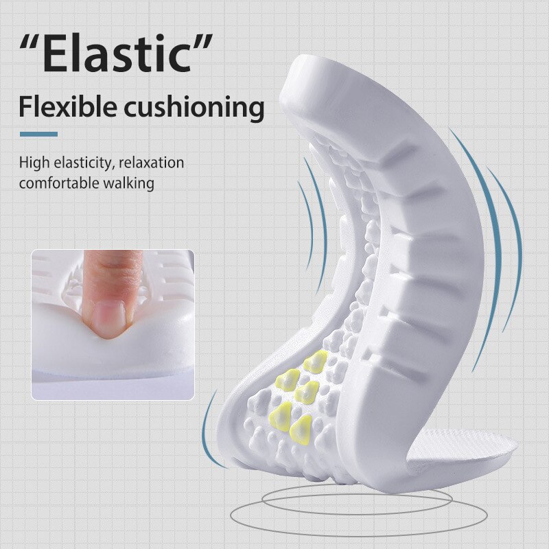 Super Dikke Memory Foam Inlegzolen U Type Voet Gezondheid Zool Pad Voor Schoenen Insert Steunzool Pad Voor Plantaris unisex