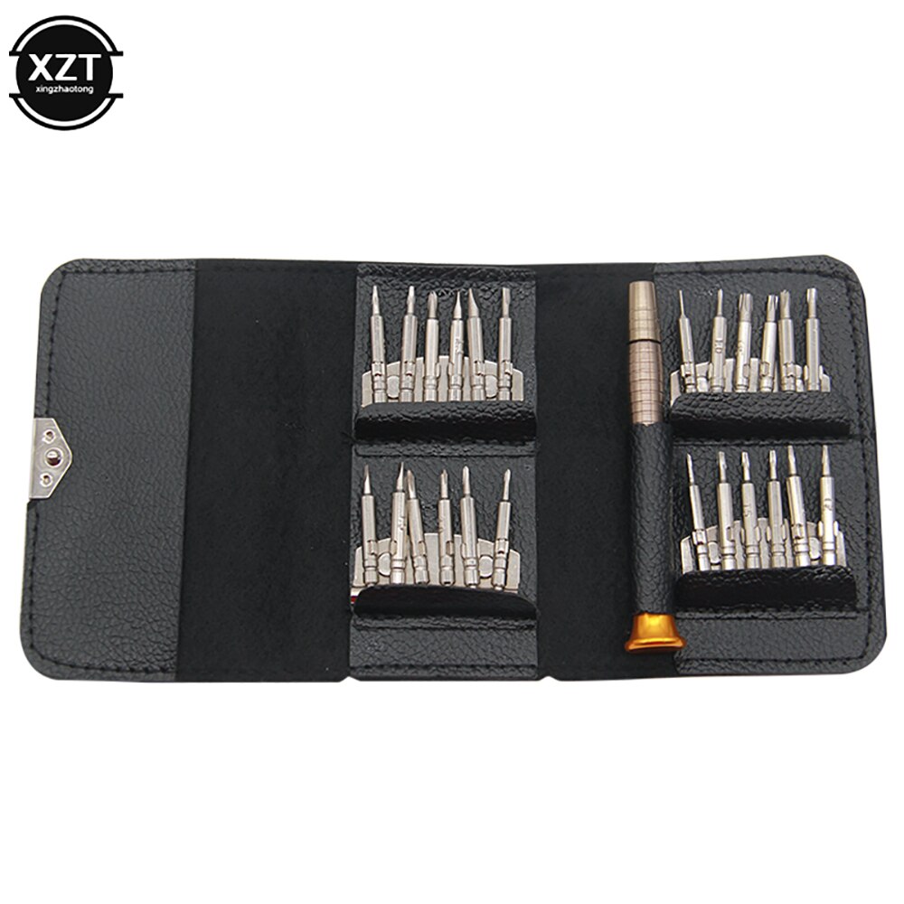 Leather Case 25 In 1 Torx Manual Screwdriver Set Mobile Phone Repair Tool Kit Multitool Hand Tools for Iphone Watch Tablet PC