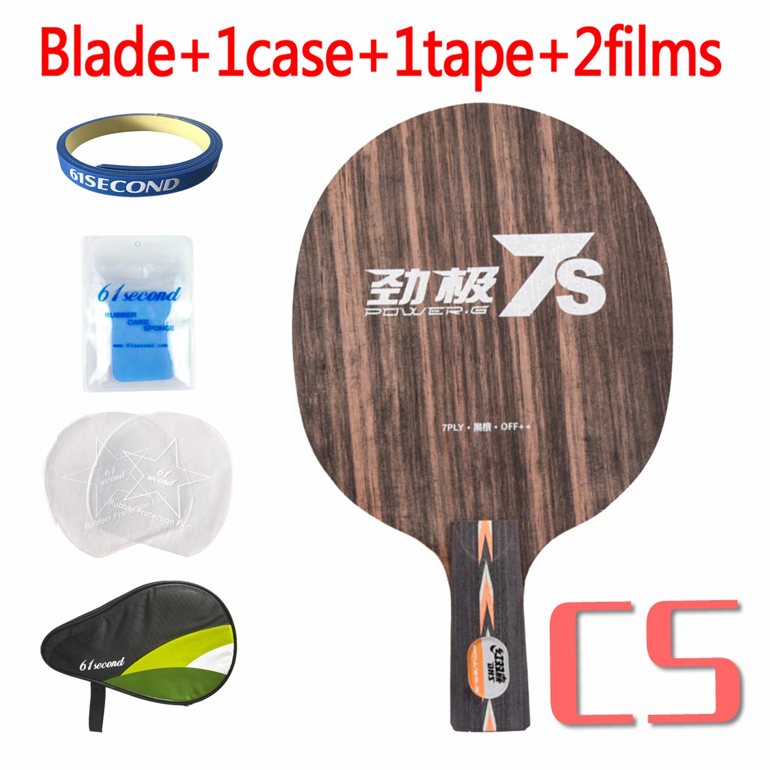 DHS POWER.G7 PG7 PG7S PG.7 PG 7 Table Tennis PingPong Blade: 7S CS with HM case
