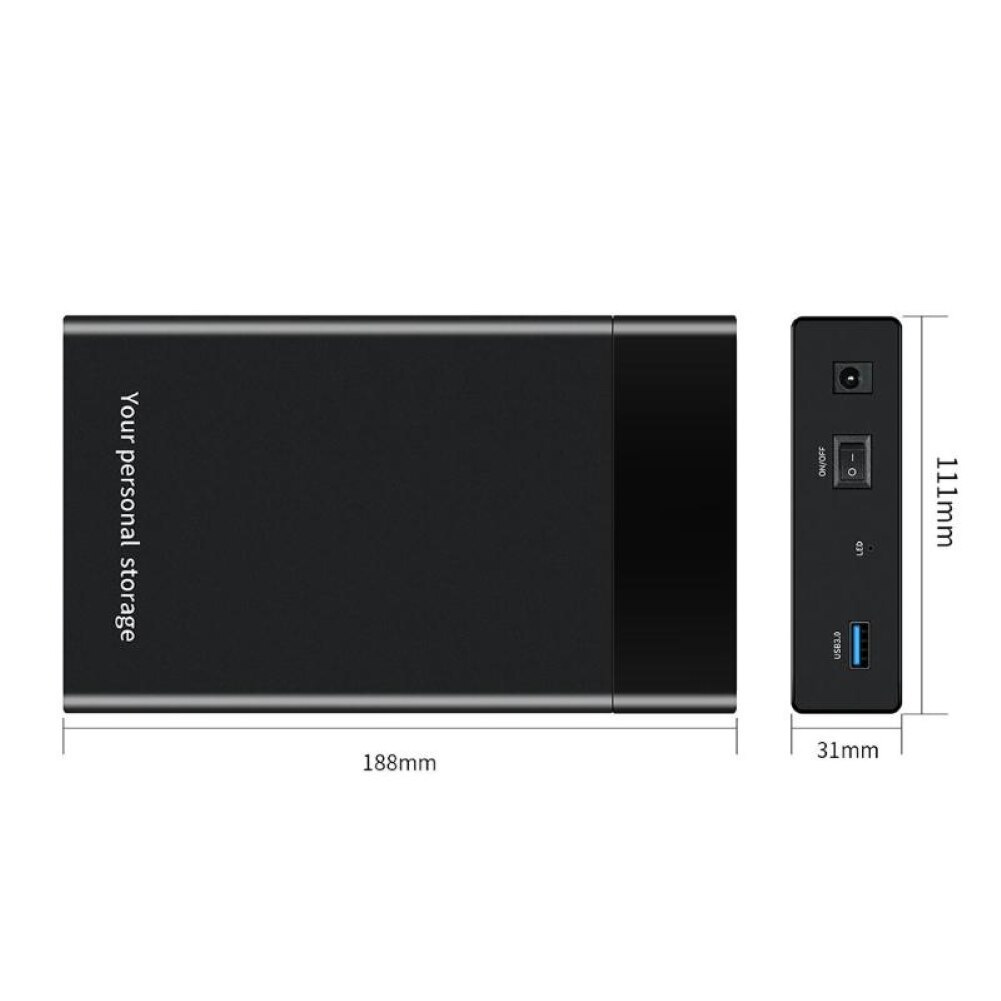 3.5 Zoll USB 3.0 SATA extern HDD Disk schwer Antrieb Gehege Fall Startseite extern Lager Kasten Unterstützung schwer Antrieb