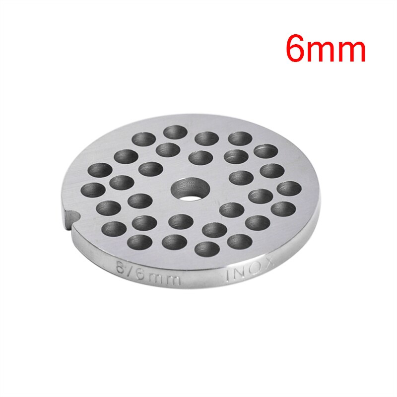 Type 8 Meat Grinder Plate Disc 3/4.5/6/10/12/16mm Stainless Steel Grinder Disc Machinery Parts: 6mm