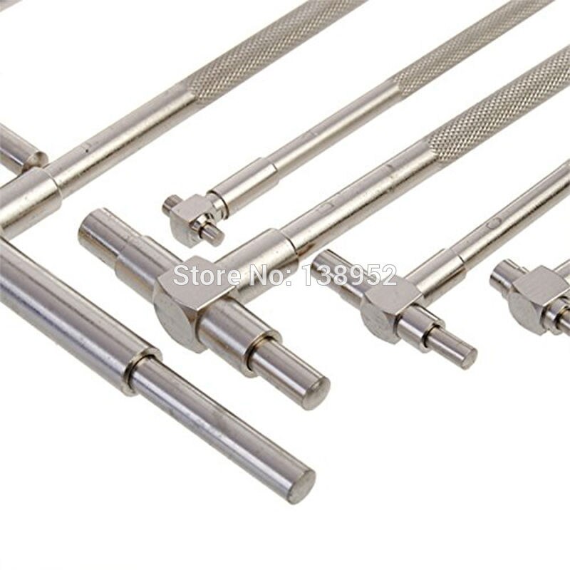 6Pcs Set Telescopic Gauge Set Micrometer Measurement Bore Engineers Kit 8-150mm Hardened Tool Steel Precision Telescoping Gage
