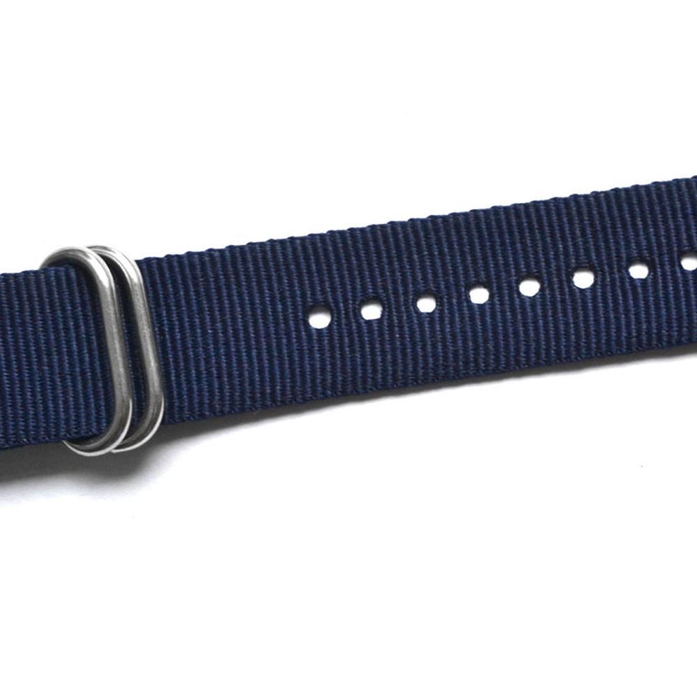 5 kleuren nato horlogeband nylon band zilveren ringgesp 18mm 20mm 24mm gestreepte vervangende band horloge accessoires