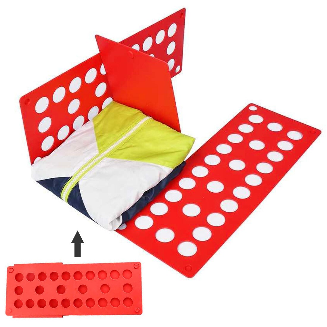 Child/Adult Quick Folding Board Shirt T-shirt Storage Plastic Material Safe and Non-toxic Simple Operation: Red