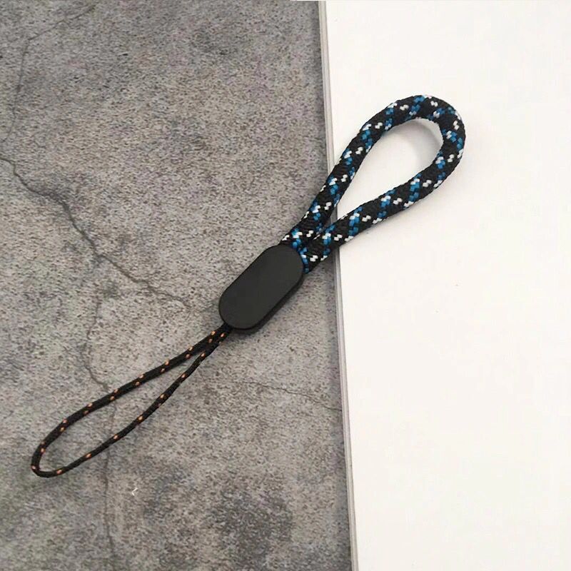 Hand Wrist Lanyard String Korte Grip Lanyard Mobiele Telefoon Strap Voor Usb Flash Drive Sleutelhanger Id Badge Houder Diy Hang touw: Blue