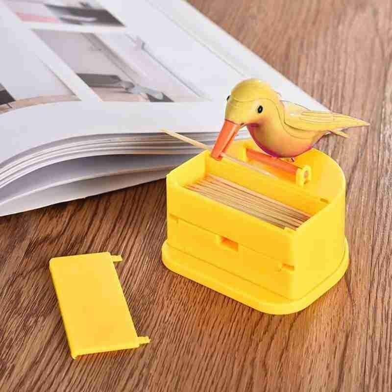 Kleine Vogel Tandenstoker Container Automatische Tandenstoker Accessoires Houder Thuis Tandenstoker Keuken Decoratie Dispenser K6t7