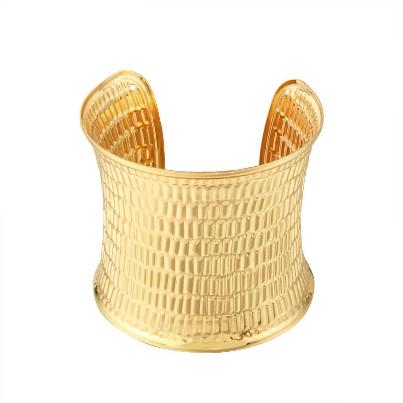 Dayoff europese gouden kleur open manchetten armbanden armbanden persoonlijkheid stippen eenvoudige manchet armbanden voor dames sieraden  b024