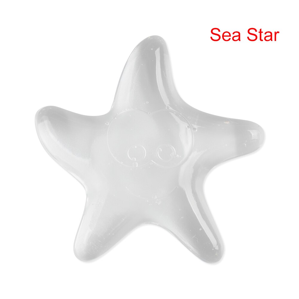 Transparent PU Door Stoppers Wall Protection Safety Shock Absorber Door Handle Bumpers Security Cartoon Waterable Wall Protector: Sea Star