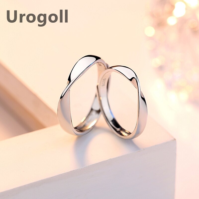 Lover Ringen 100% Echt 925 Sterling Zilveren Ringen Trouwringen Mobius Ring Paar Ring Voor Valentijnsdag Aanwezig