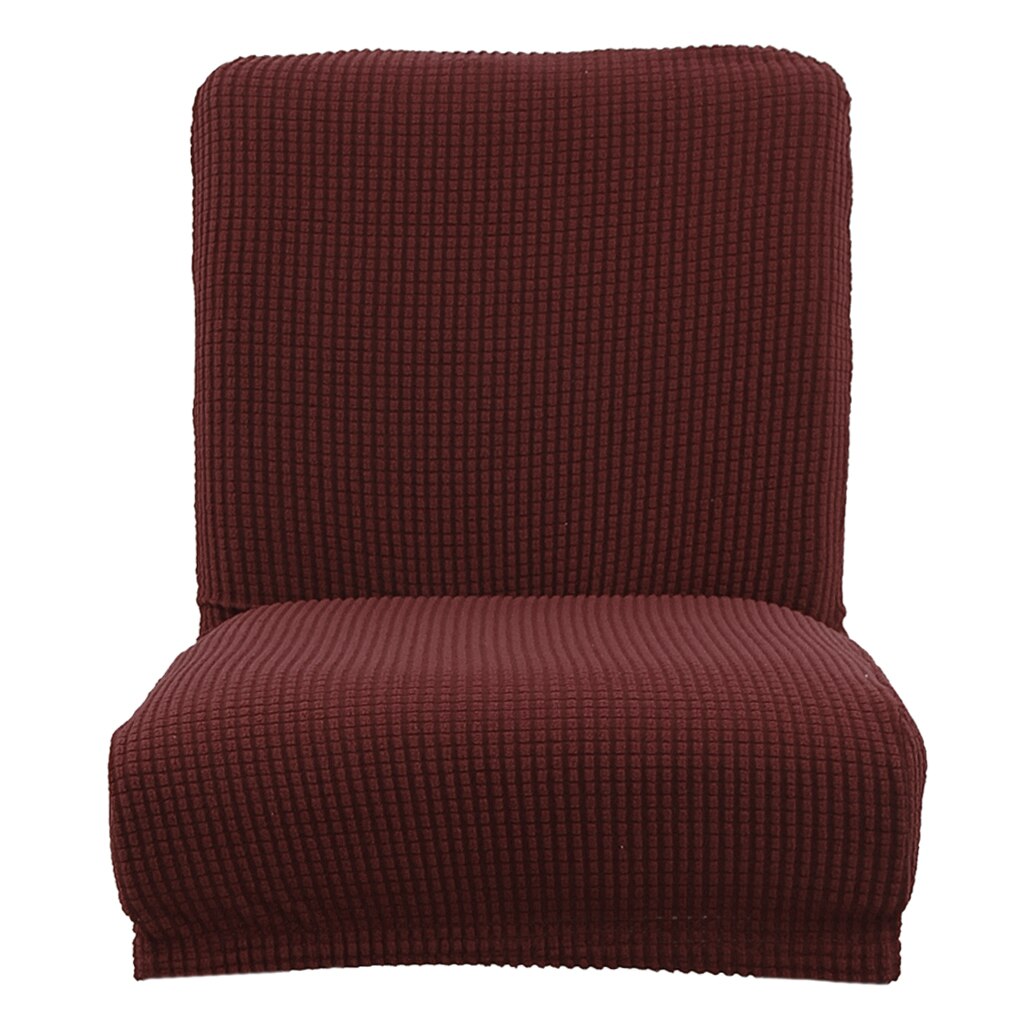 Jacquard stretch stol betræk slipcovers til lav kort ryg stol barstol stol: Kaffe