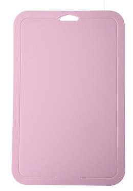 Tabla de cortar de plástico antideslizante, tapete bloque para picar frutas, suministro de cocina, tablas de cortar, herramienta de cocina lavable: Rosa
