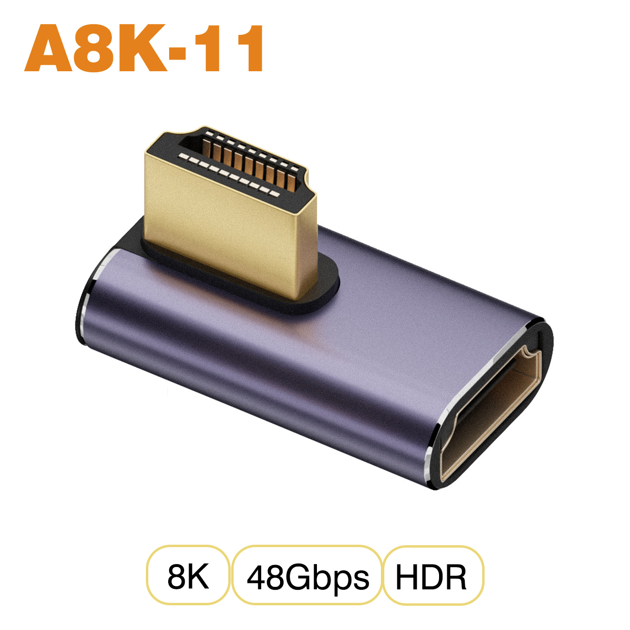 Nnbili hdmi 2.1 kabeladapter han-til-hun konverter splitter understøtter 4k @ 120hz 8k @ 60hz lige hdmi-kompatibel forlænger pc