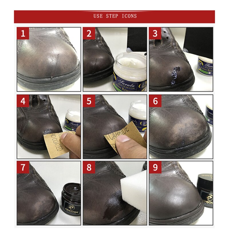 Trous en cuir éraflure fissures déchirures vinyle Kit de réparation Auto siège de voiture canapé manteaux en cuir liquide lisse outil de restauration