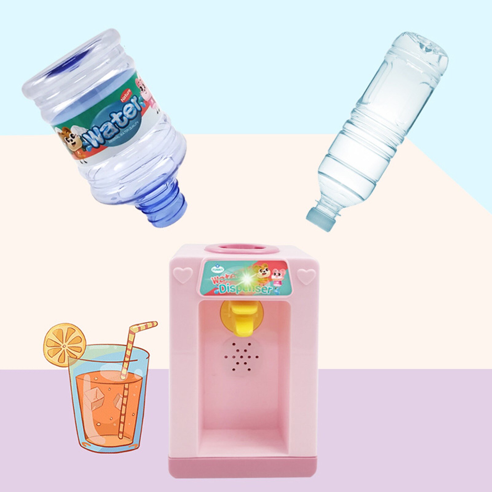 Miniaturemøbler vanddispenser rumartikler børn leger legetøj køkkenlegetøj mini drink vanddispenser huslegetøj til børn