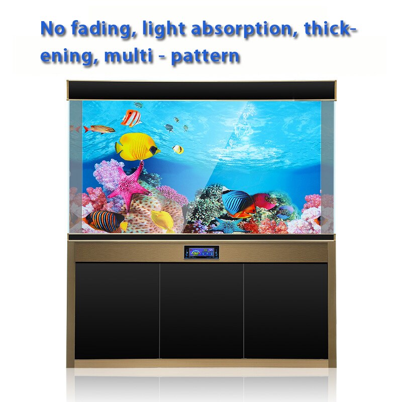 Aquarium fond papier peinture HD image 3D Aquarium papier peint Double face Aquarium décoratif Aquarium autocollant