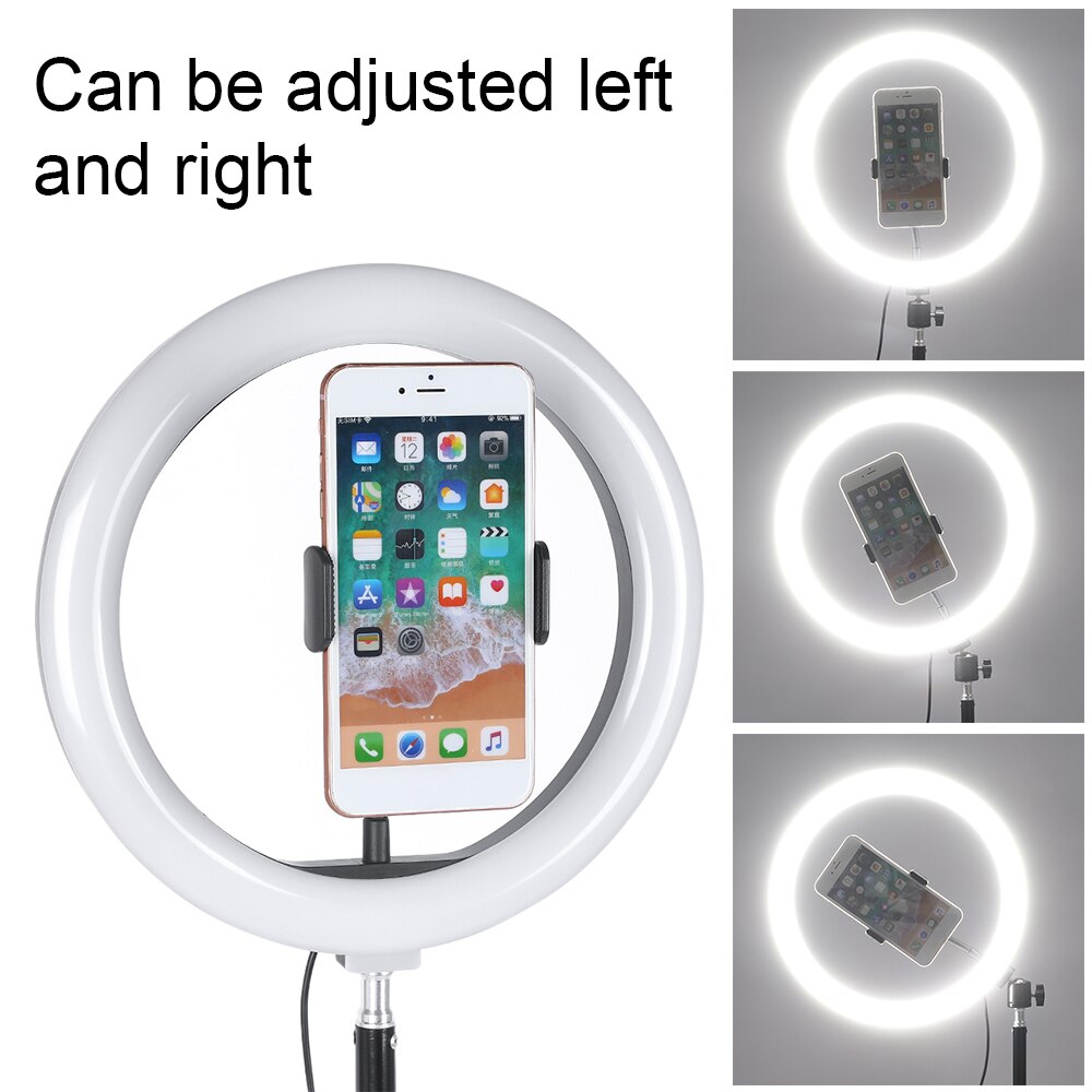 Anneau lumineux LED avec trépied, 11 pouces, 28cm, lumière naturelle, pour Photo, vidéo, maquillage, Selfie