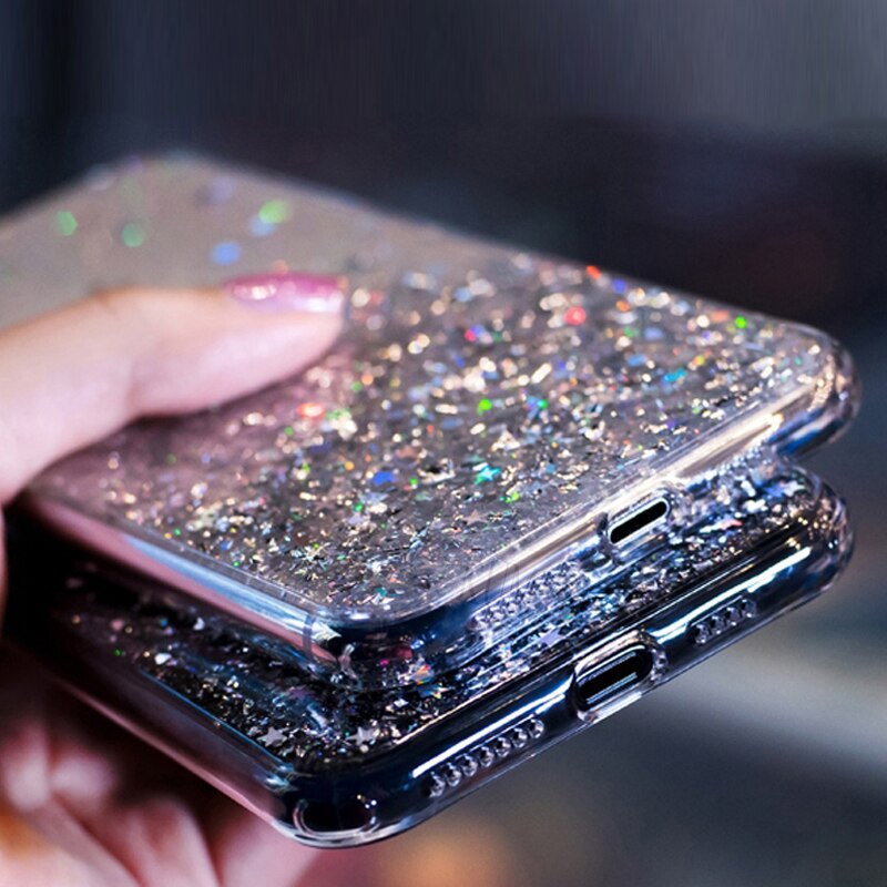 Coque de téléphone souple de luxe à paillettes, étui arrière en TPU pour Huawei P20 P30 P40 P50 Lite Pro, 20 30 50 V10 Lite Pro