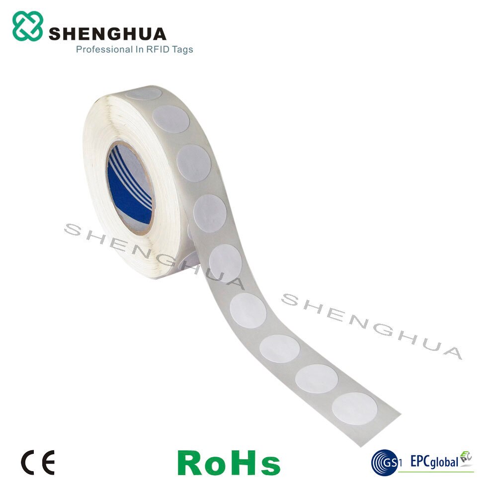 10 teile/paket ISO14443A 13,56 Mhz HF RFID Tag NFC Label Aufkleber NFC Nasse Einlage Runde NFC Tag Dia25mm