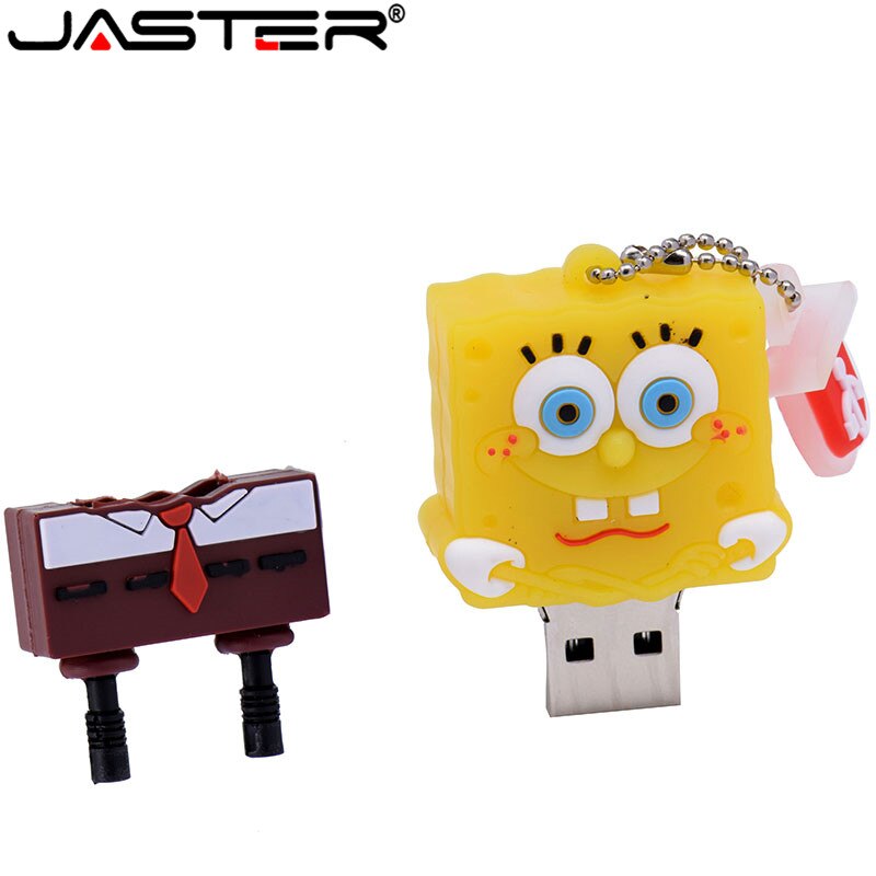 JASTER Sponge Bob usb flash drive cartoon Patrick Star&Sponge Bob Pendrive USB2.0 Flash 4GB/8GB/16GB/32GB/64GB Memory Stick