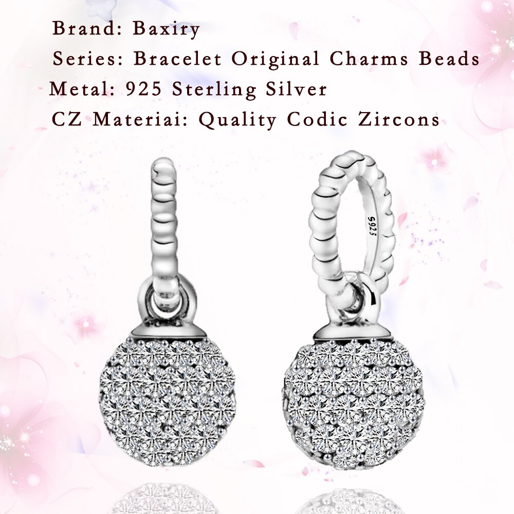 neue Stil Zirkon Charme Perlen 925 Sterling Silber passen Frauen 925 Original Reize Armbänder Anhänger DIY Schmuck Machen
