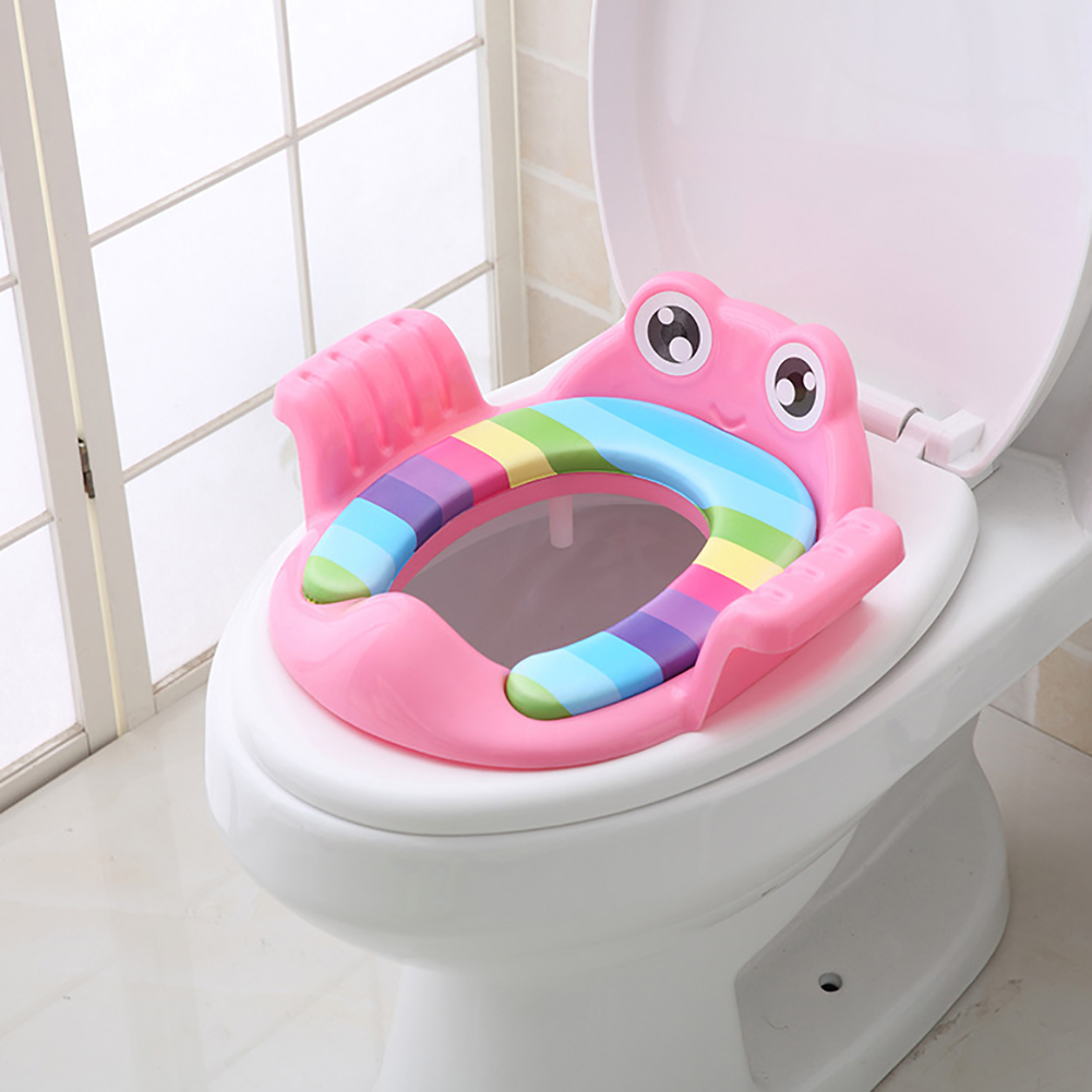 Kikker Vorm Baby Unisex Zachte Gewatteerde Ronde Zindelijkheidstraining Wc-bril Met Handgrepen