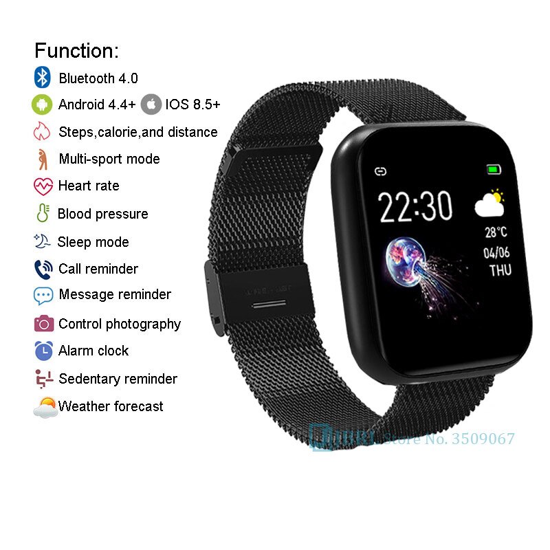 Digital klocka dam män vattentät bluetooth led elektronik klocka för kvinnor män full touch armbandsur sport dam klockor timme