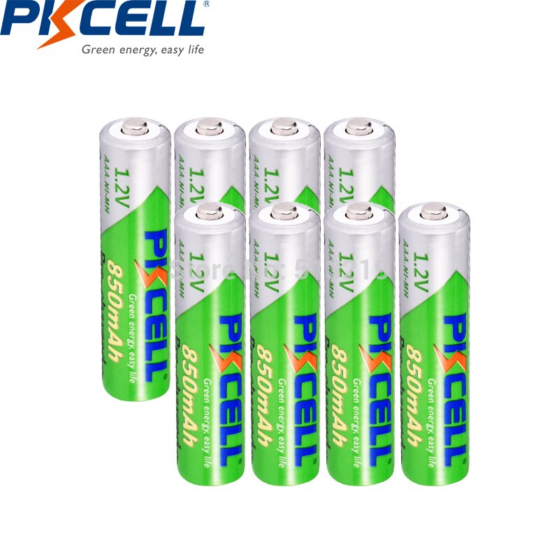 8Pcs Pkcell Aaa Batterij 850Mah 1.2V Nimh Aaa Oplaadbare Batterijen Lsd Batteria En 2 Stuks Aa/aaa Batterij Box Houder