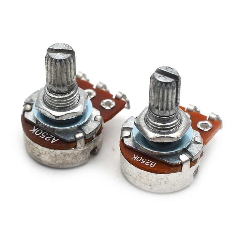 2Pcs A500K/250K Potentiometer Splined Kleine Pot E... – Grandado