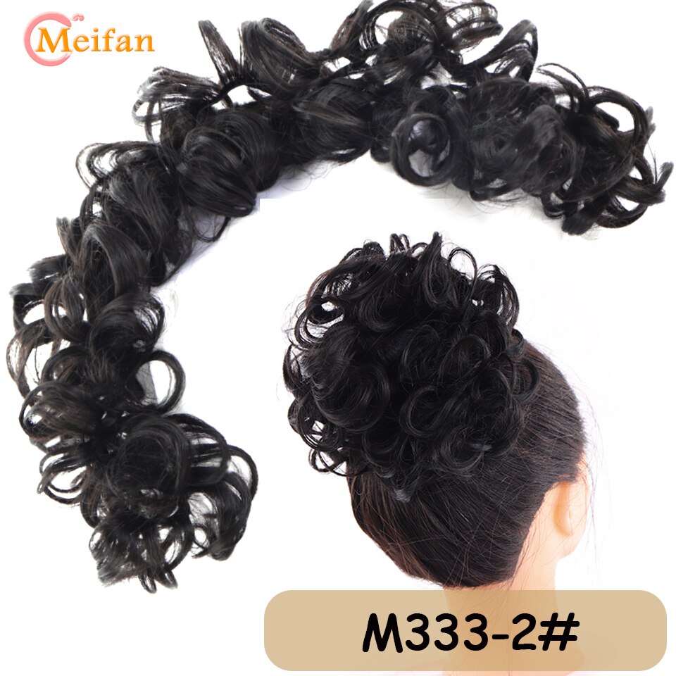 Messy Hair Bun Curly Hair Piece Side Comb Clip in Hairtail Extension Short Natural Versatile Adjustable Styles Easy Hair pieces: Other