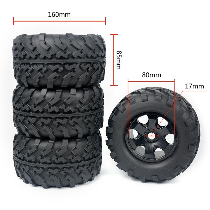 RC Car Parts Remote Control Model Cars 1/8 Truck Tire Street Off-road Buggy 160*85mm Tires E-REVO SUMMIT SUCCESSOR Wheels Wheel