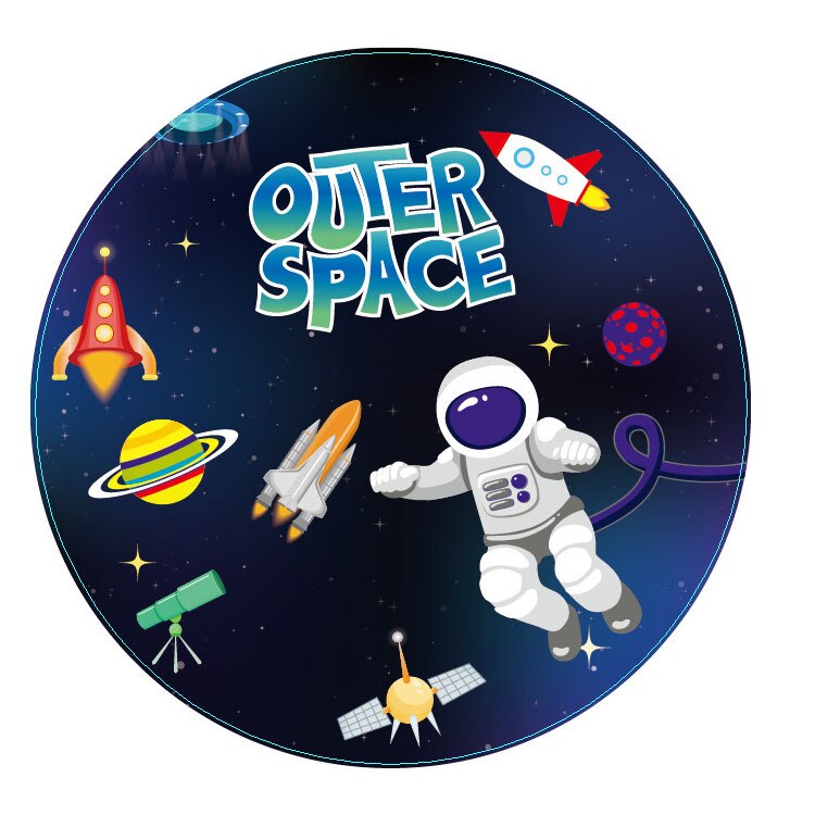 Outer Space Astronaut theme Party Tablecloth Happy Birthday Party Decor for Boys 1st Paper Tray Set Disposable Party Supplies