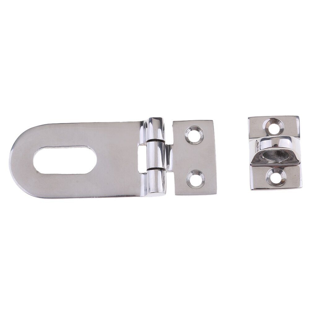 Marine Deck Cabin Stainless Steel Hasp Swivel Lock Hinge Polished Surface