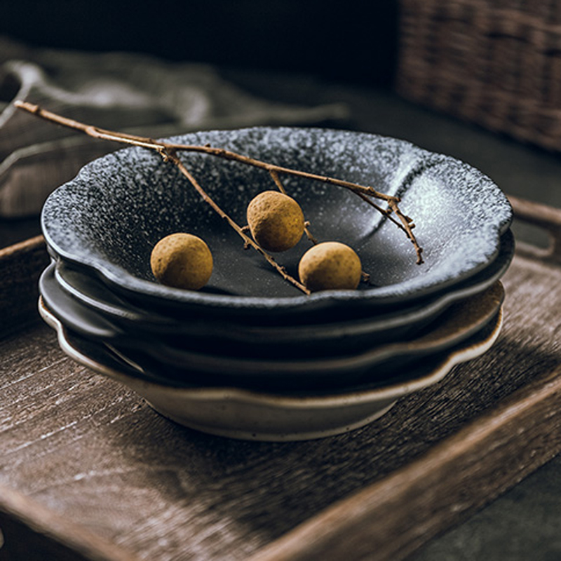 Creatieve Magnolia Bloem Plaat Keramische Plaat Eenvoudige Japanse Restaurant Plaat Diepe Plaat Dim Sum Plaat Kimchi Koude Groente Pla