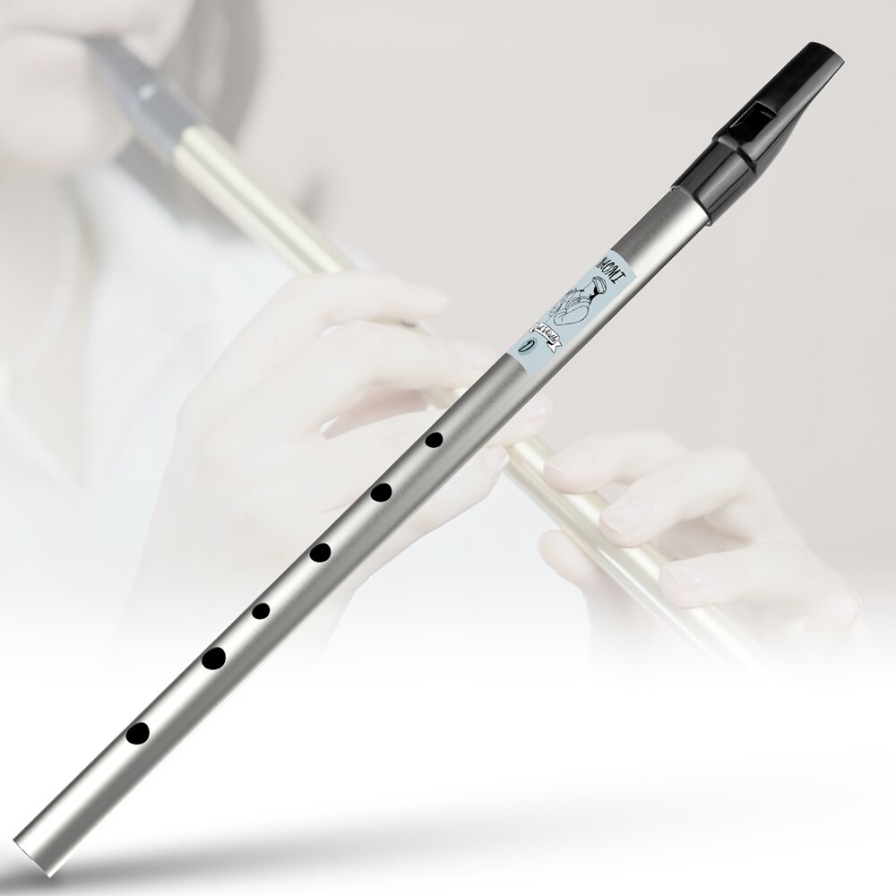 NAOMI 6 Holes Tin Whistle Traditional Irish Penny Whistle Brass for Beginners, Key of D