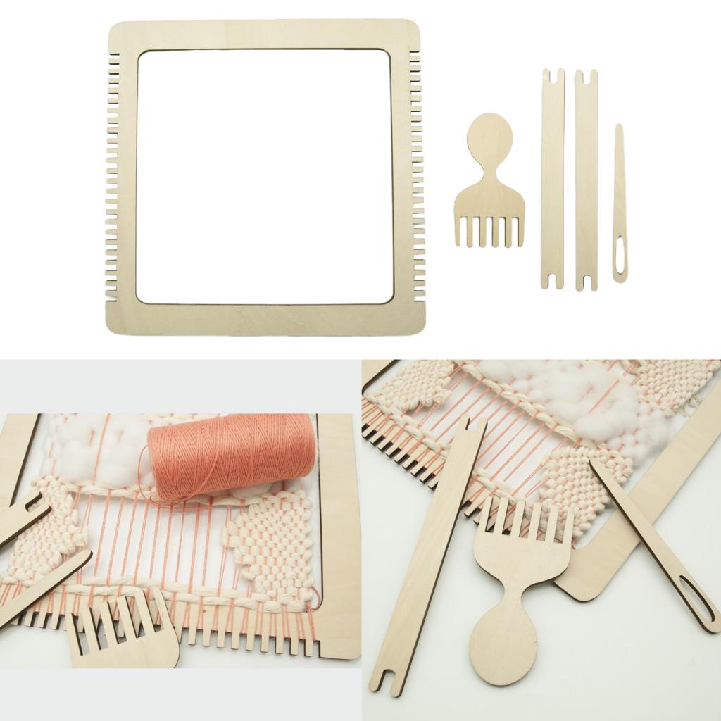 Weefgetouw Kids Multi-Craft Houten Weefgetouw Met Kam En Shuttle Voor Beginners En Kinderen