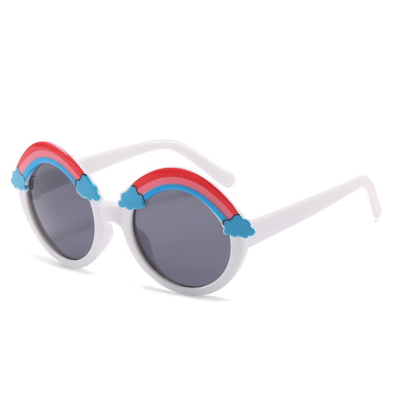 Ronde Zonnebril Kids Regenboog Zonnebril Meisjes Kinderen Kleurrijke Brillen Baby Shades Jongens Geel Brillen Driver Bril: 3