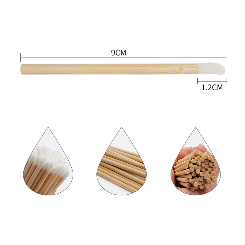 Disposable Lip Brush Stick Portable Lip Gloss Brush Makeup Brush Beauty Tool Bamboo Stick Lipstick Brush