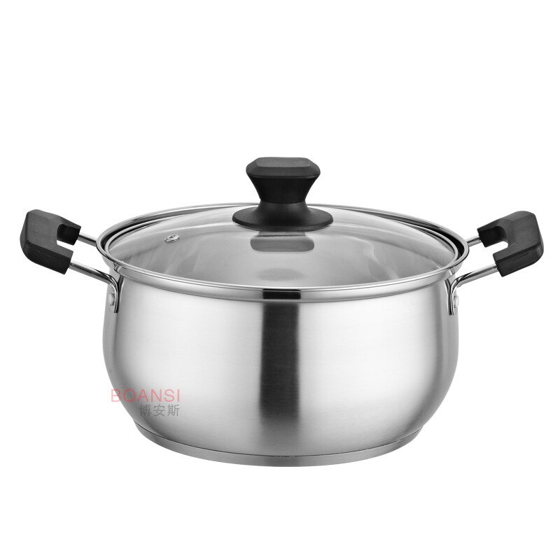 1 ud. De olla de acero inoxidable con base Extra alta, utensilios de cocina, cocina de inducción, sopa y ollas para el hogar