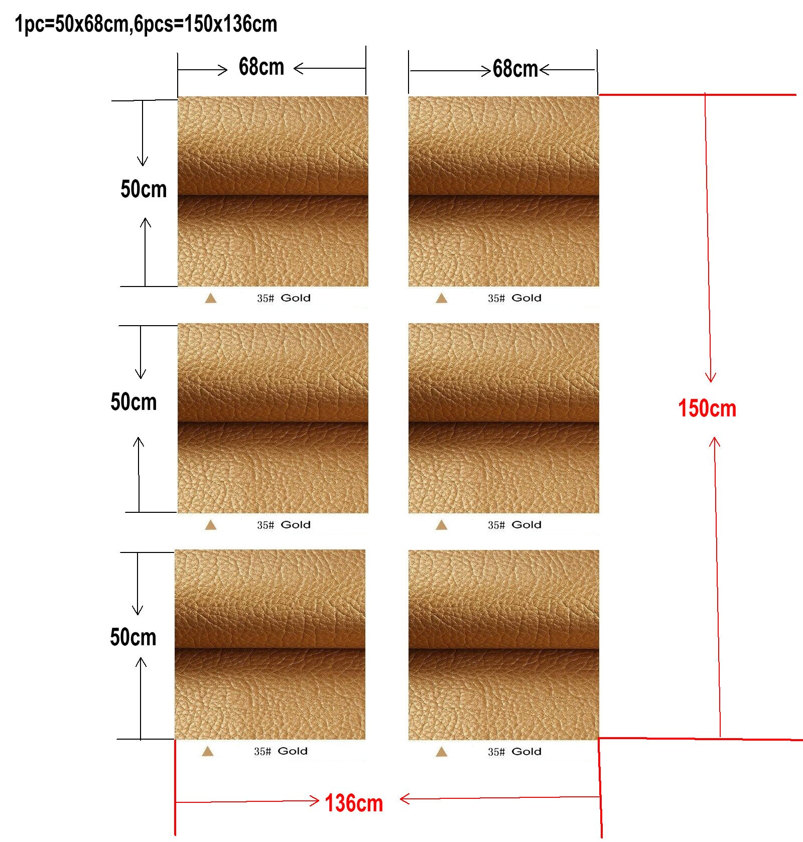 50x68cm Pu Synthetic Leather Material Leather Upholstery Fabric For Car Seat Tissu Simili Cuir Kunstleer Stof Tela Para Mueble