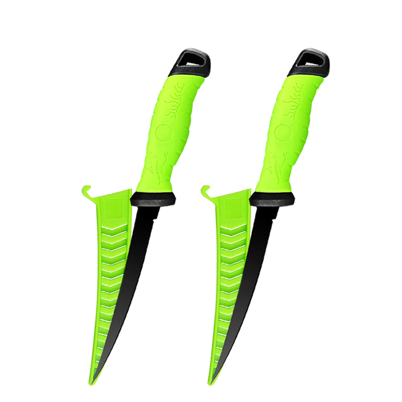 Stainless steel kitchen knife, fishing knife, fillet knife, boning knife, meat cleaver, butcher knife, fruit cutter, fish cutter: White