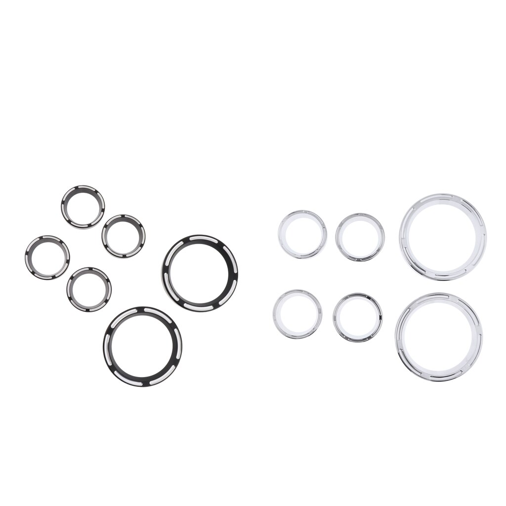 2 Sets 4" 2" Speedometer Gauge Burst Bezel Kit For Electra -Glide