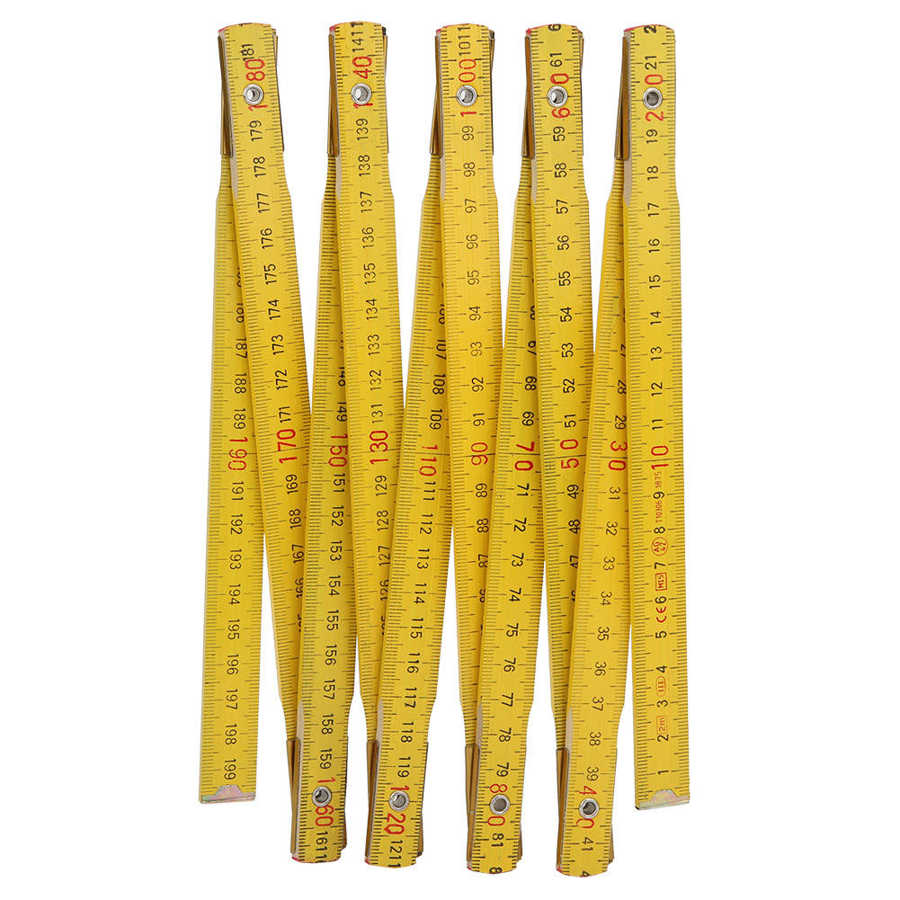 Carpenter Carpenter Tools Portable Carpenter Wooden Folding Ruler 2m / 6 6ft 10 Folds Wooden Yard Stick Ruler Electronic