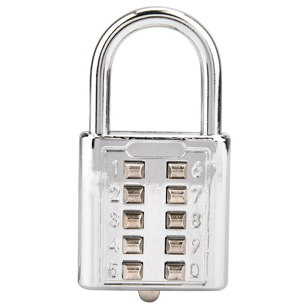 10-Digit Push Button Combination Password Padlock Blind Button Padlocks Password Locks For Lock Luggage Zipper