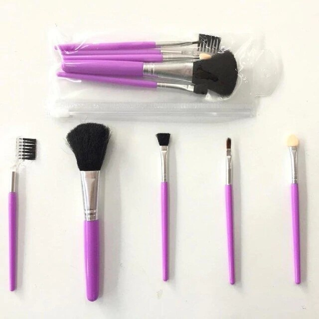 Ocean 5- li make-up paarse kwastenset (verpakking met rits ) 434173487