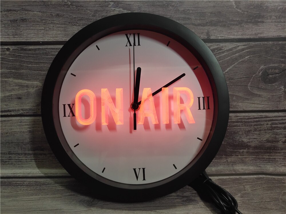 0N028 On Air Studio APP RGB 5050 LED Neon Light Signs Wall Clock