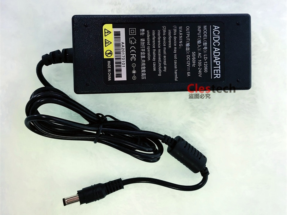 11.11sale 12V6A power adapter 4 out AC/DC Adaptor 100V-240V Converter Adapter Power Supply EU/US/UK Plug to 4 Male Power Splitte