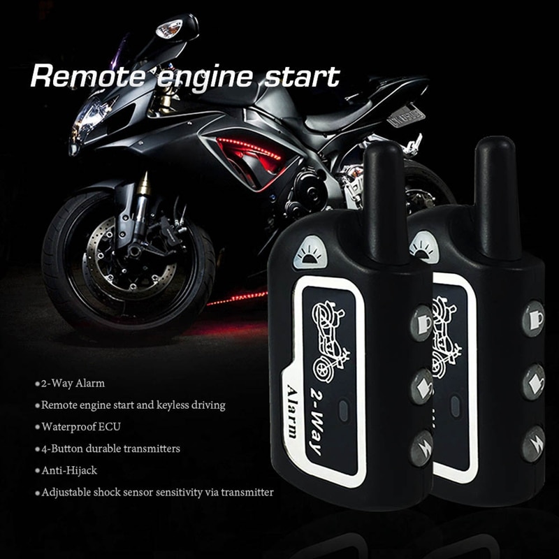 Universeel 12v- weg antidiefstal alarmsysteem voor motorfietsen met afstandsbediening voor het starten van de motor