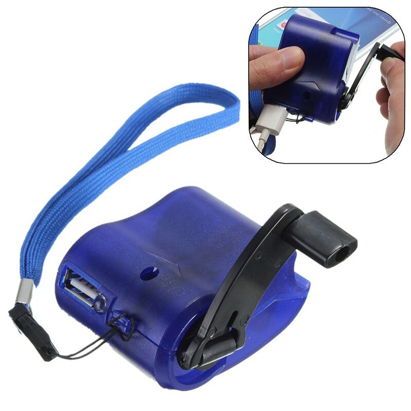 Universal Handy-ladegerät Hand-Wicklung Mini Outdoor Notfall Tragbare Hand Power Dynamo Handkurbel USB Lade Ladegerät