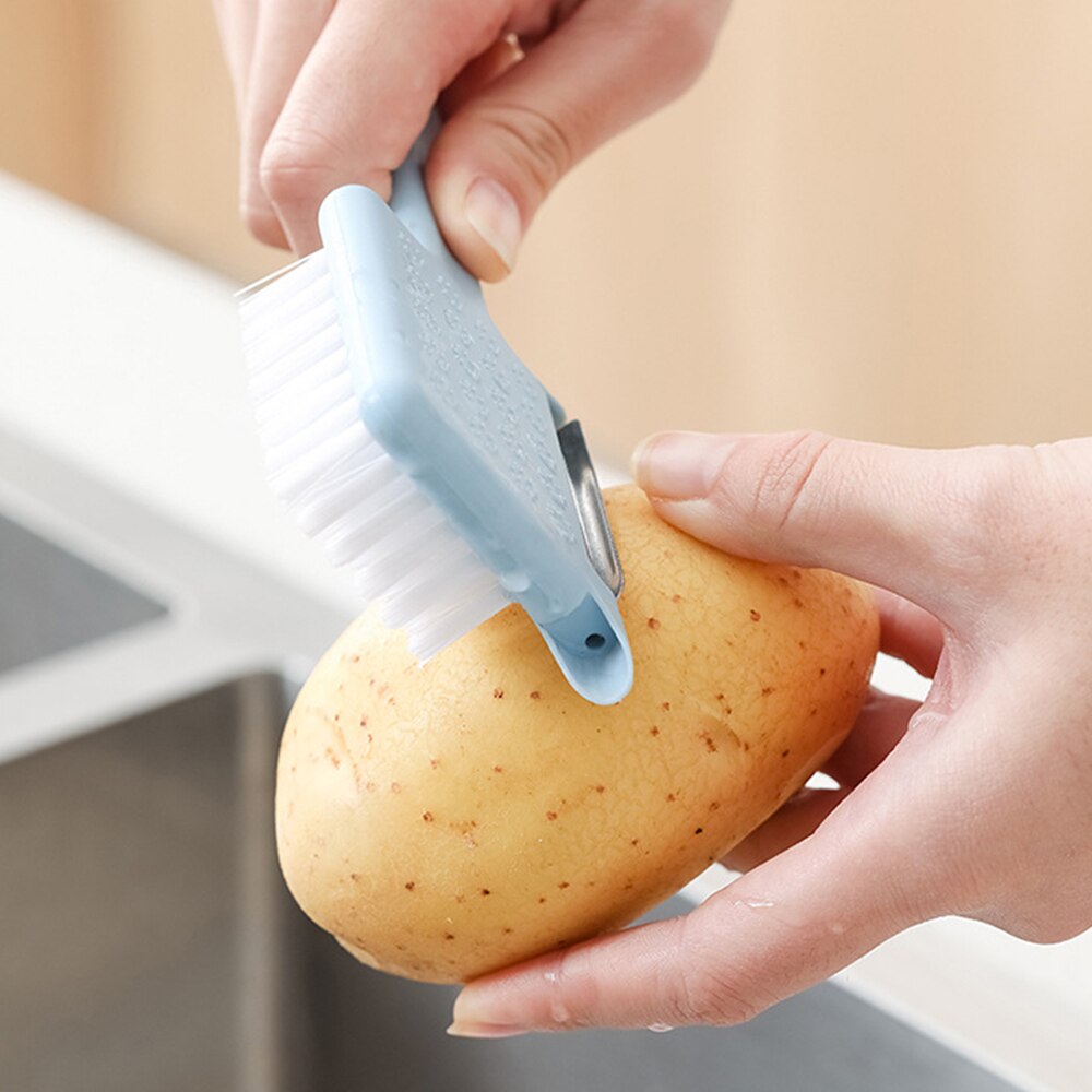 Neue 5 in 1 Handheld Kartoffel Schäler Dosenöffner Multifunktions Gemüse Obst Reinigung Pinsel Knoblauch Schleifen Reibe Küche Werkzeug