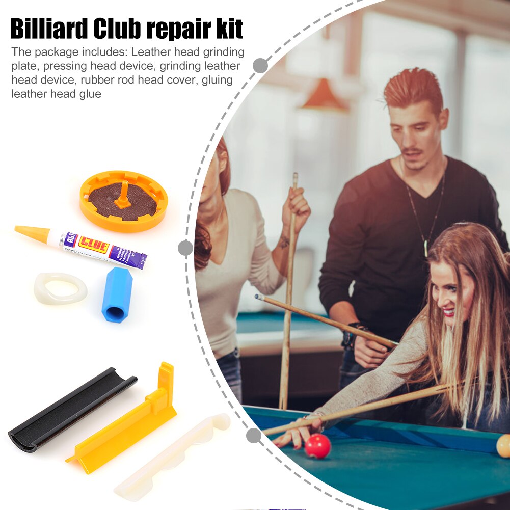 Plastic Pool Cue Tip Repair Tool Repair Kit Household Billiards Tip Glue Sport Snooker Cue Children Birthday Supply